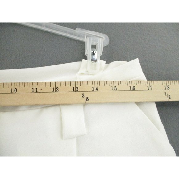 TopShop Pants Womens 10 White Slacks Relaxed Fit Tapered Stretch Casual - Picture 4 of 10